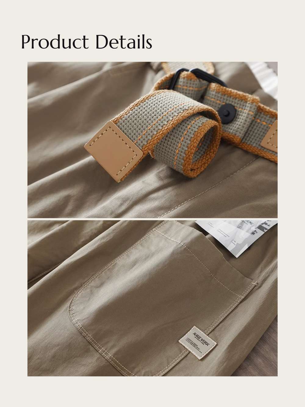 Breezy Horizon Belted Chino Pants - 31