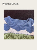 Heartwarming Harmony Knit Sweater - #0000ff:Blue