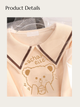 Bear Charm Sailor Sweatshirt - #fffdd0:Cream
