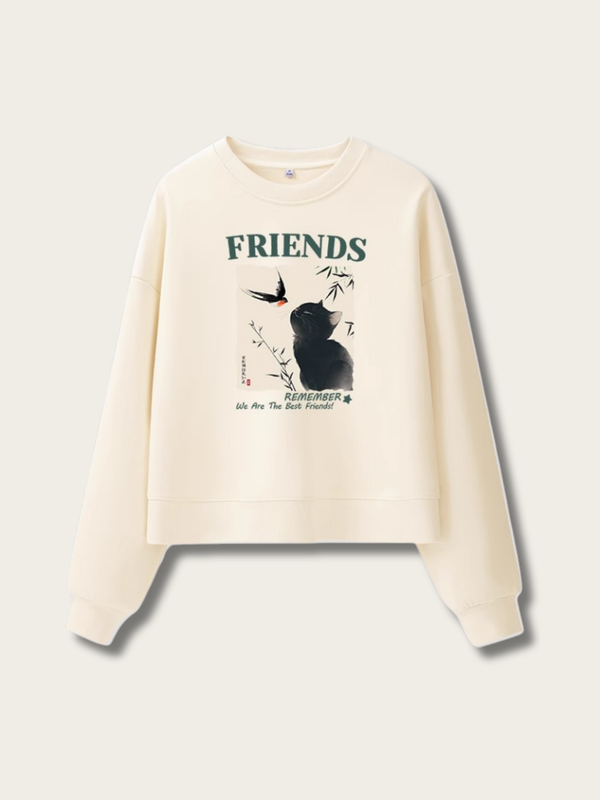 Whisker Friends Cozy Sweatshirt - #add8e6:Light Blue