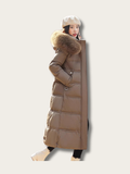 Elegance Frost Long Puffer Coat - L