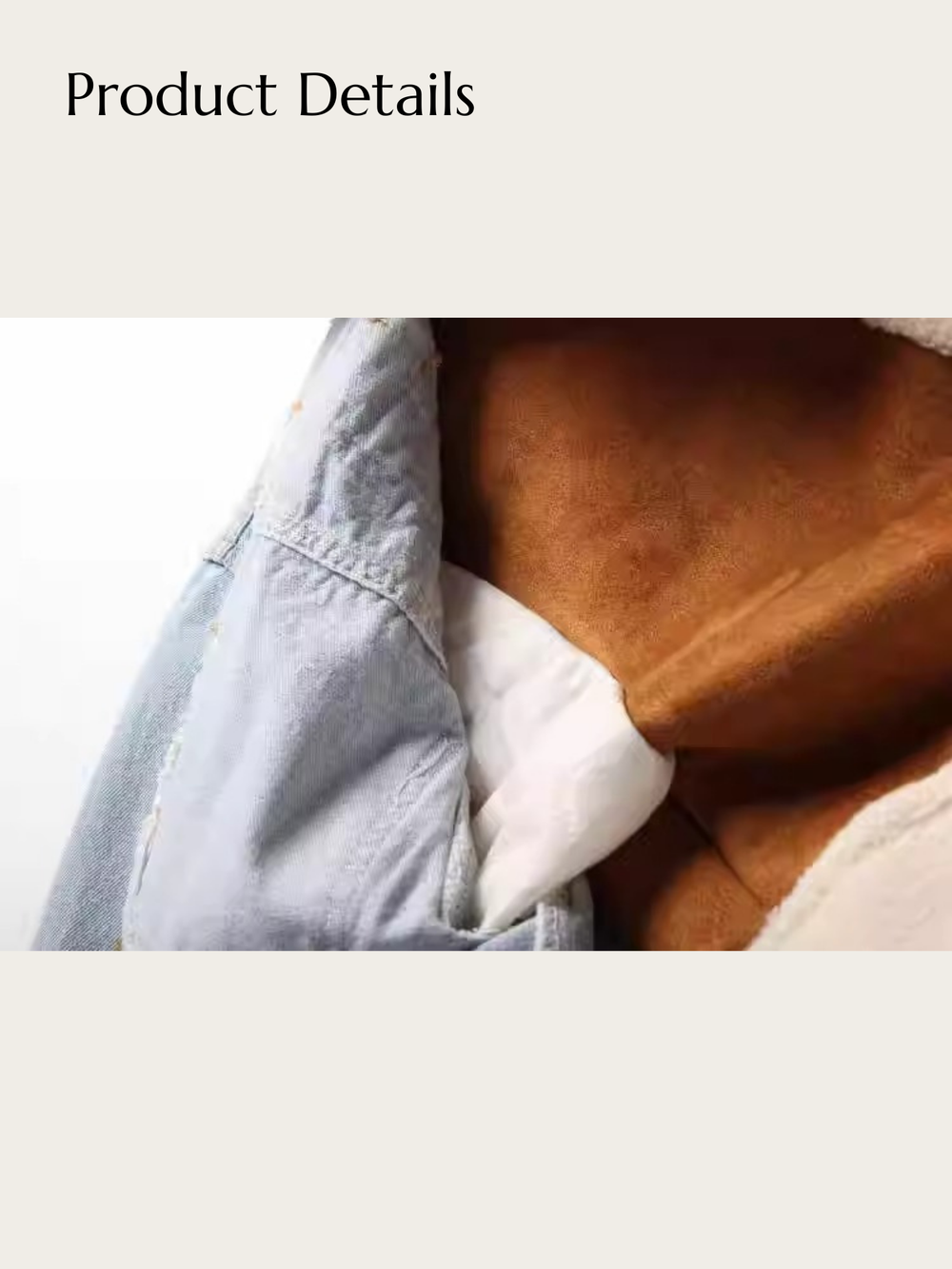 Urban Edge Shearling Denim Jacket - #808080:Gray