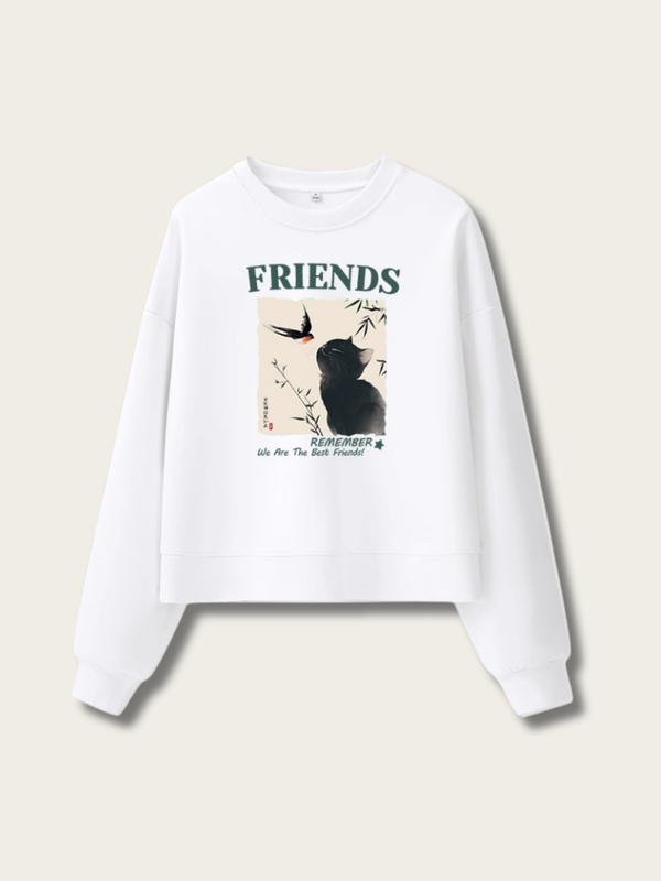 Whisker Friends Cozy Sweatshirt - #add8e6:Light Blue