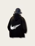 Shattered Swoosh Glow Hoodie - black:Black