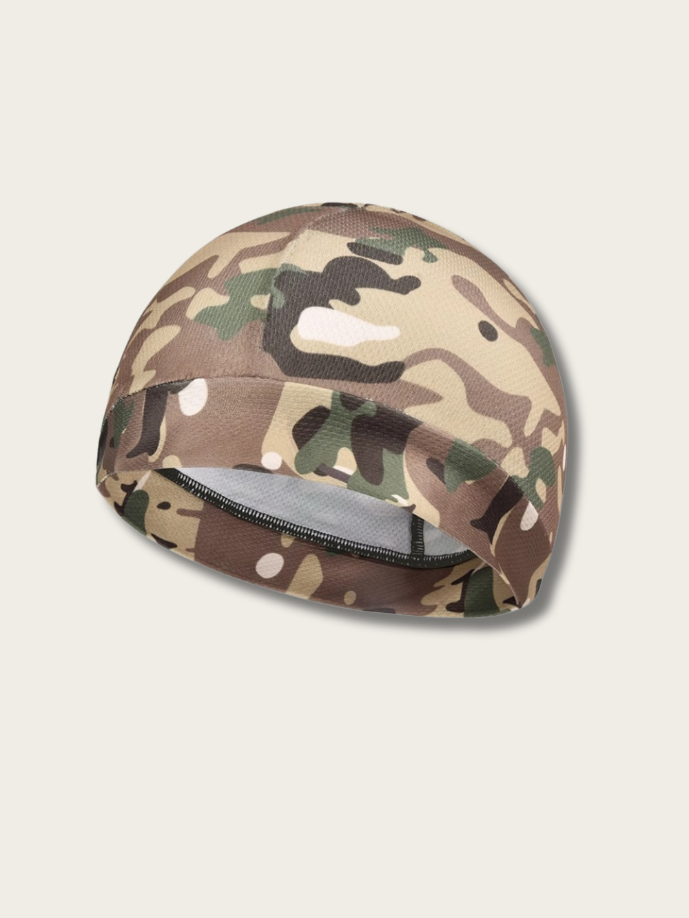 Ultra-Breathable Cycling Skull Cap - White Camouflage