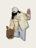 Cozy Toggle Puffer Jacket - M