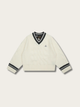Varsity Emblem Knit Sweater - #000000:Navy Blue