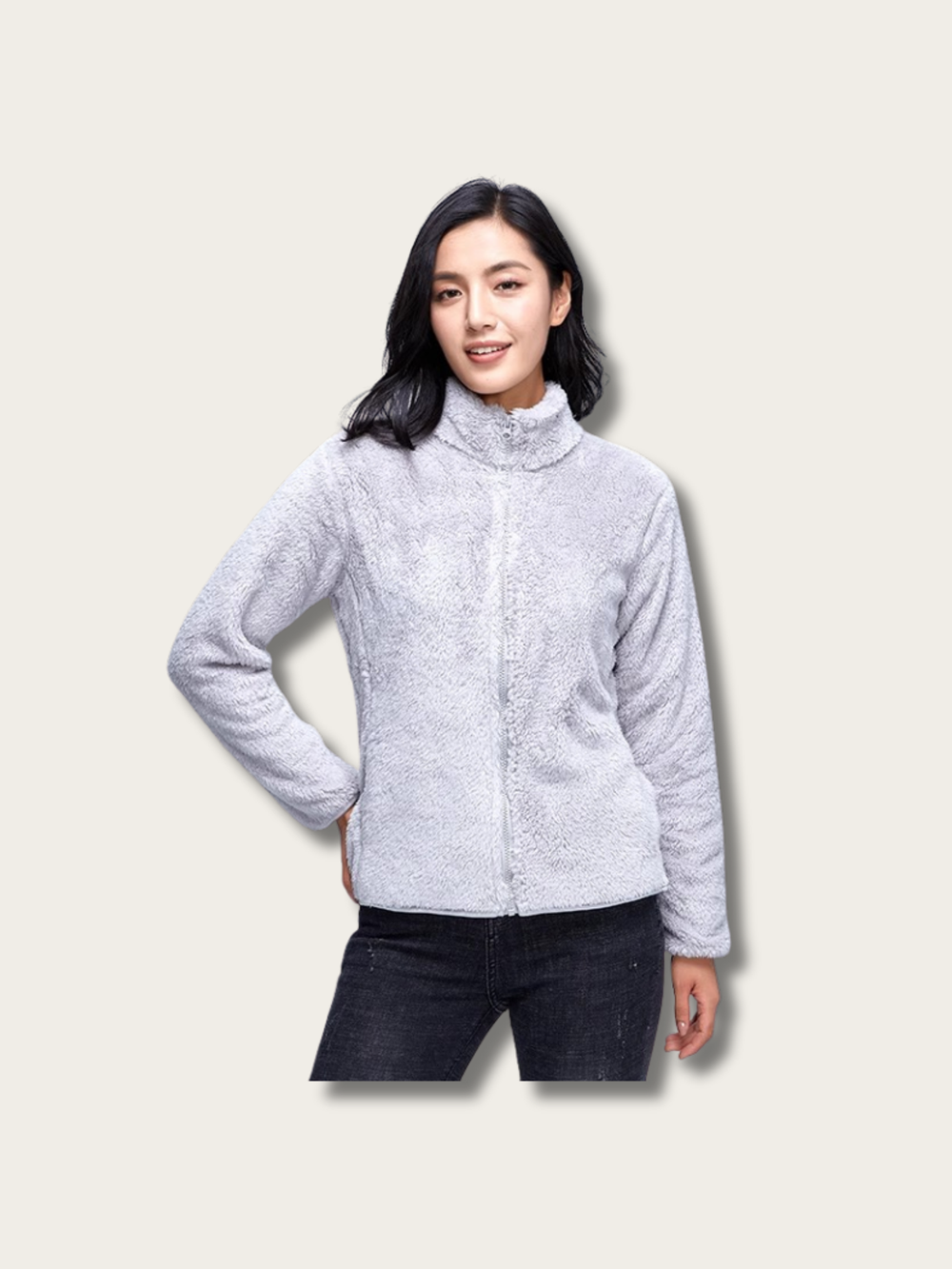 Cozy Wool Women's Jacket - black:Black