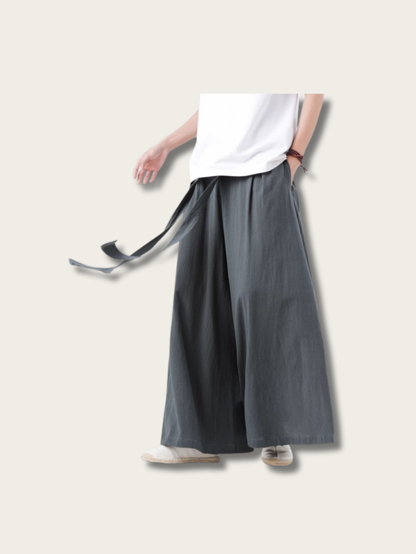 Zenith Flow Wide-Leg Linen Pants - Medium