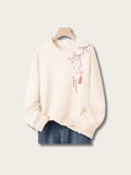 Sakura Rabbit Harmony Sweatshirt - #ffffff:White