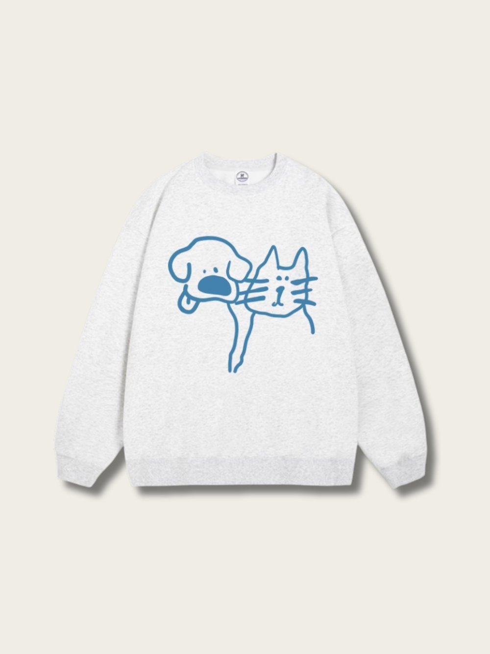 Paws & Whiskers Crewneck Sweatshirt - #ffc0cb:Pink