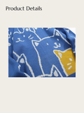 Whimsical Cat Knit Sweater - #ffa500:Orange