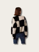 Checkered Chic Mohair Japanese Sweater - Black