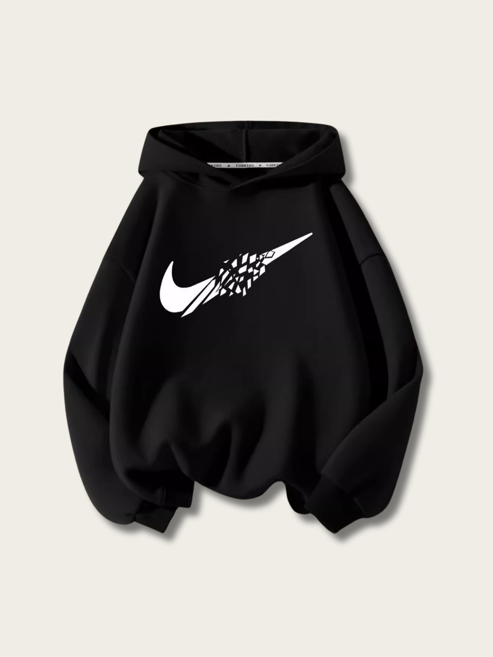 Shattered Swoosh Glow Hoodie - black:Black