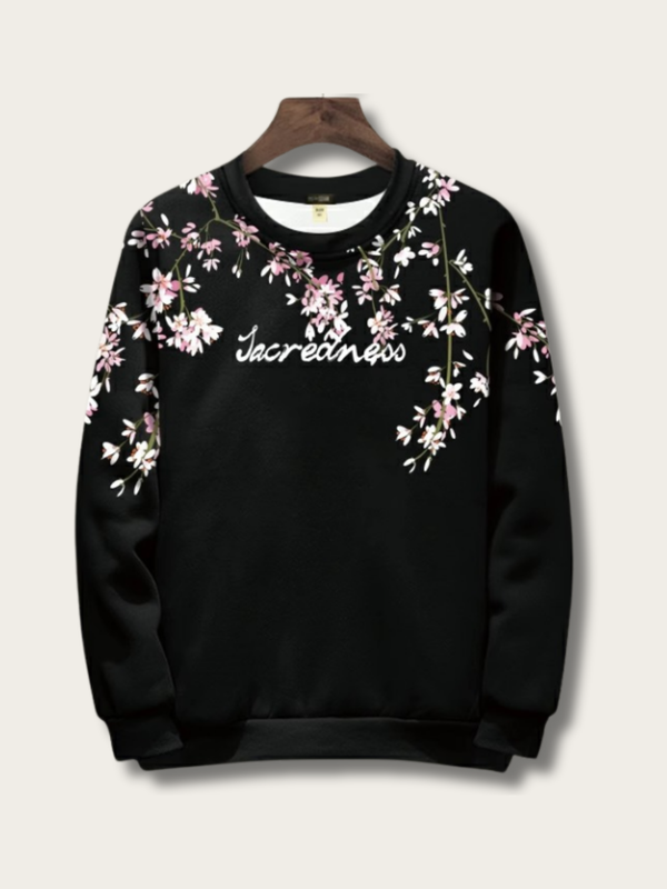Sacred Dragon Blossom Sweatshirt - black:Black