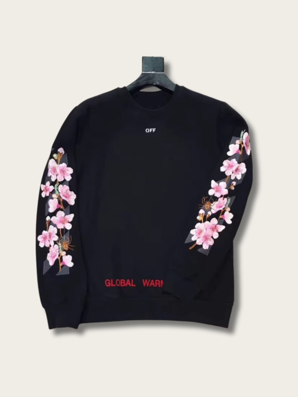 Eco Blossom Statement Sweatshirt - black:Black