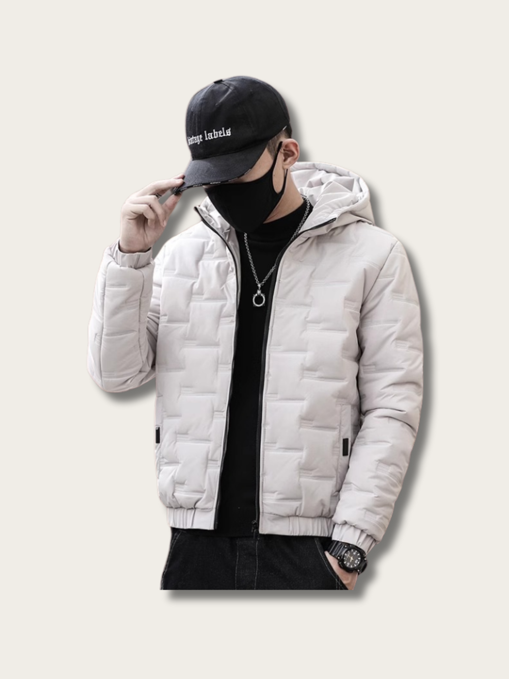 Metro Edge Quilted Puffer Jacket - L