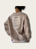 Creamy Comfort Japanese Sweatshirt - Light Brown