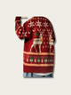 Reindeer Joy Christmas Japanese Sweater - Red