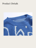 Whimsical Cat Knit Sweater - #ffffff:White