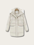 Arctic Elegance Wool Parka Jacket - #000000:Black