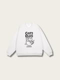 Cats Play Cozy Sweatshirt - #ffffff:White