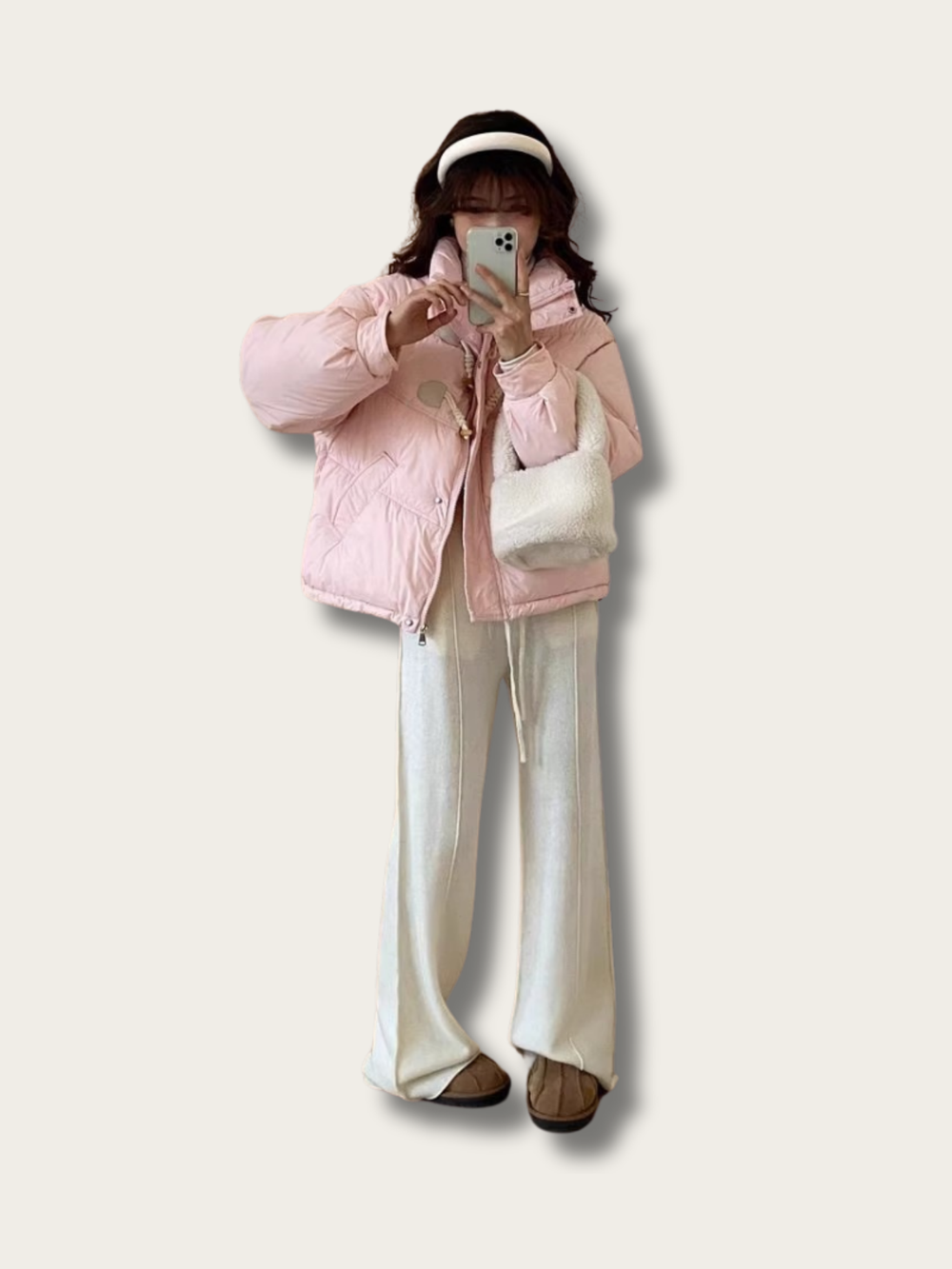 Cozy Toggle Puffer Jacket - L