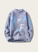Cosmic Scribble Plush Sweater - black:Black