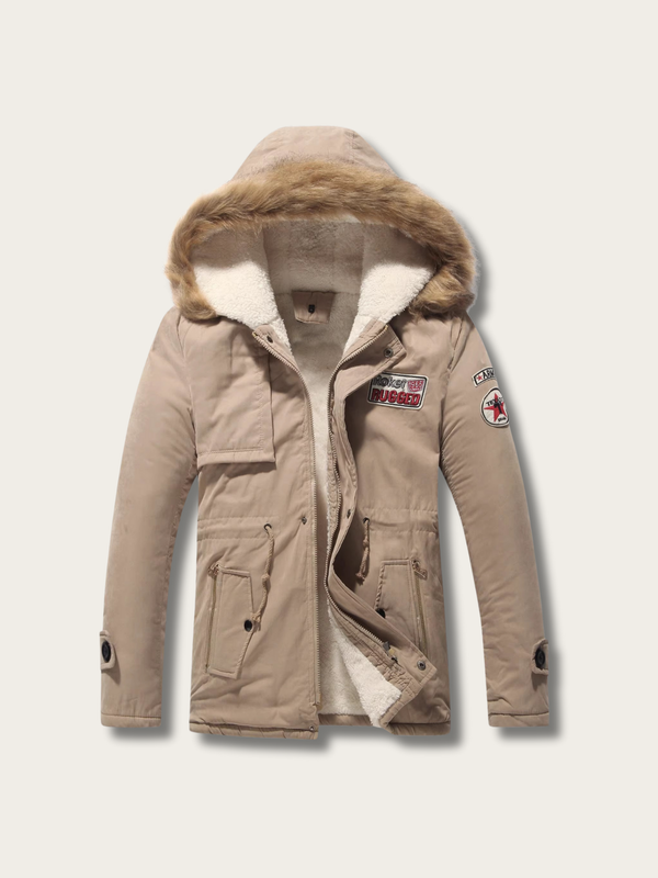 Expedition Explorer Wool Parka Jacket - #f5f5dc:Beige