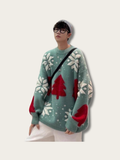 Festive Wonderland Japanese Sweater - Red