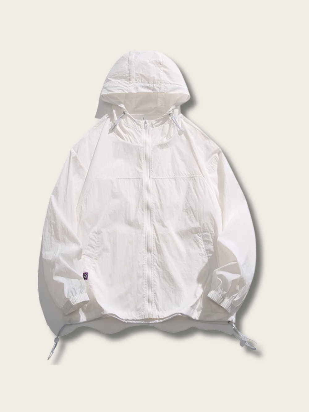 BreezeGuard Hooded Windbreaker - #000000:Black