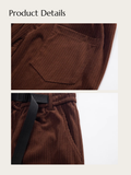 Crested Blaze Belted Corduroy Pants - XL