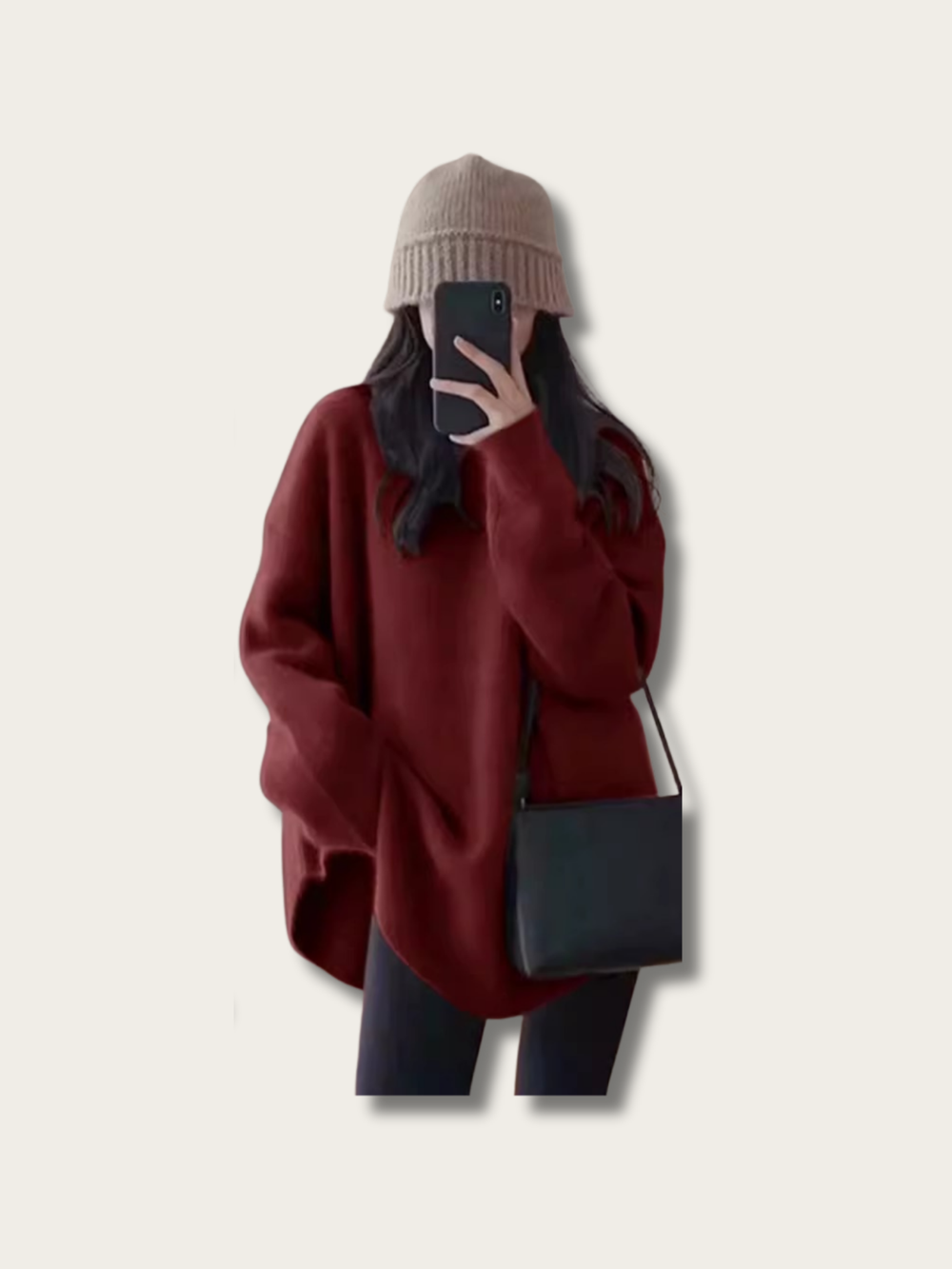 Lux Comfort Oversized Sweater - black:Black