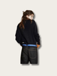Contrast Charm Japanese Sweater - Black