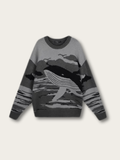 Ocean Voyager Whale Knit Sweater - #a9a9a9:Dark Gray