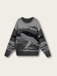 Ocean Voyager Whale Knit Sweater - #a9a9a9:Dark Gray