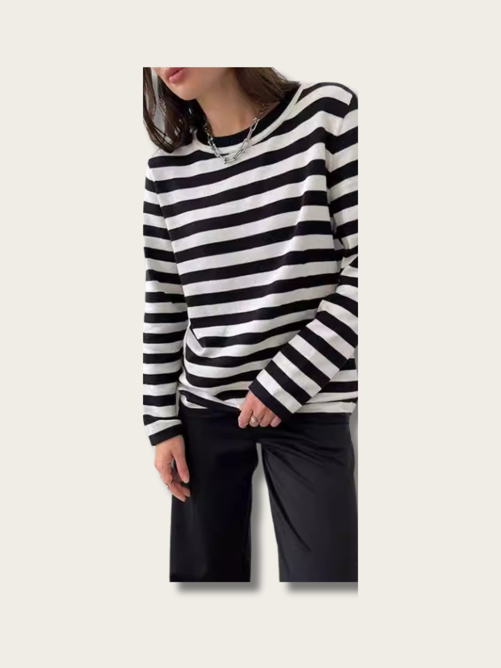 Striped Harmony Sweater - #ffc0cb:Pink