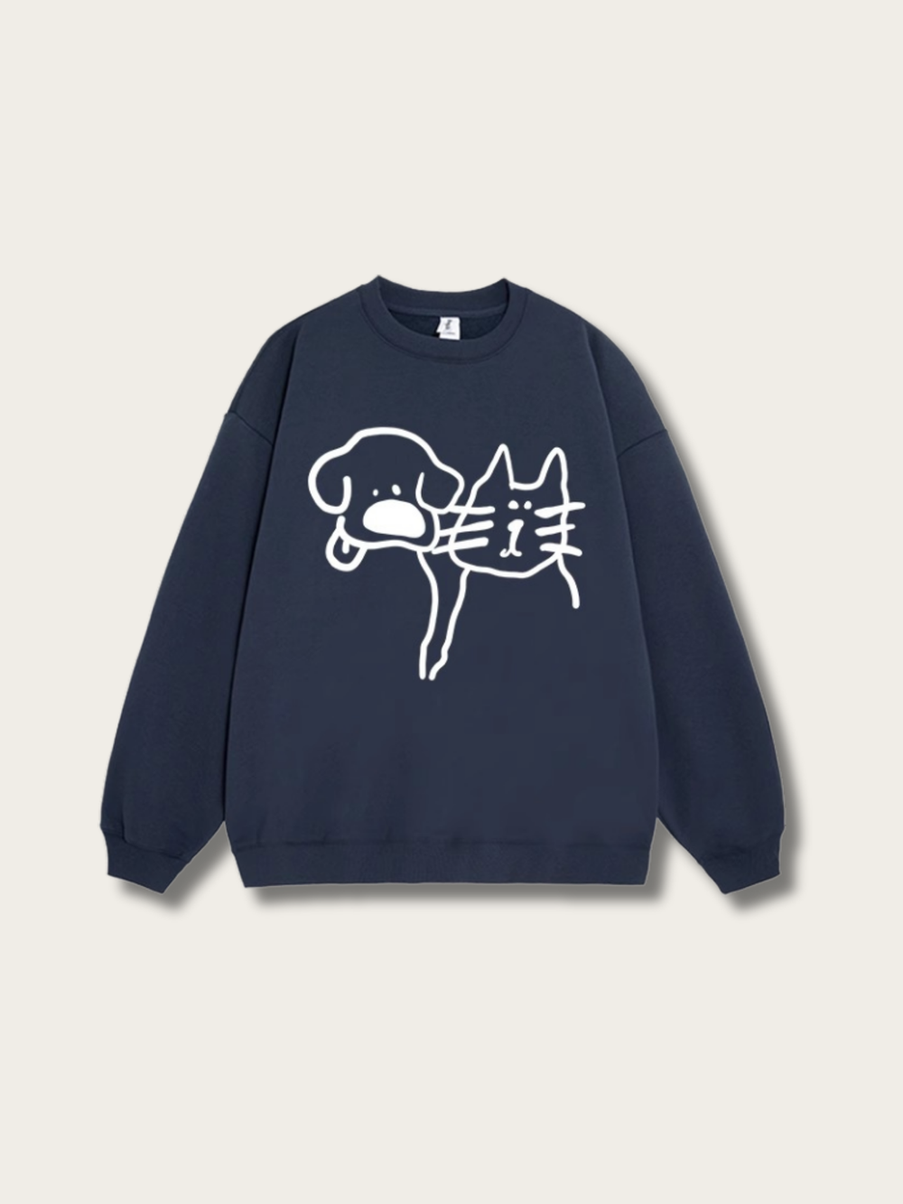 Paws & Whiskers Crewneck Sweatshirt - red:Red