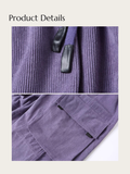 Strap Cuff Corduroy Cargo Pants - Medium