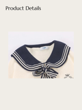 Regal Sailor Knit Sweater - #fffdd0:Cream