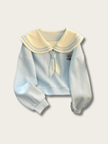 Charming Sailor Tie Sweatshirt - #ffffff:White