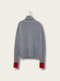 Contrast Charm Japanese Sweater - Black