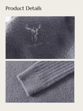 Frostbound Elk Knit Sweater - black:Black