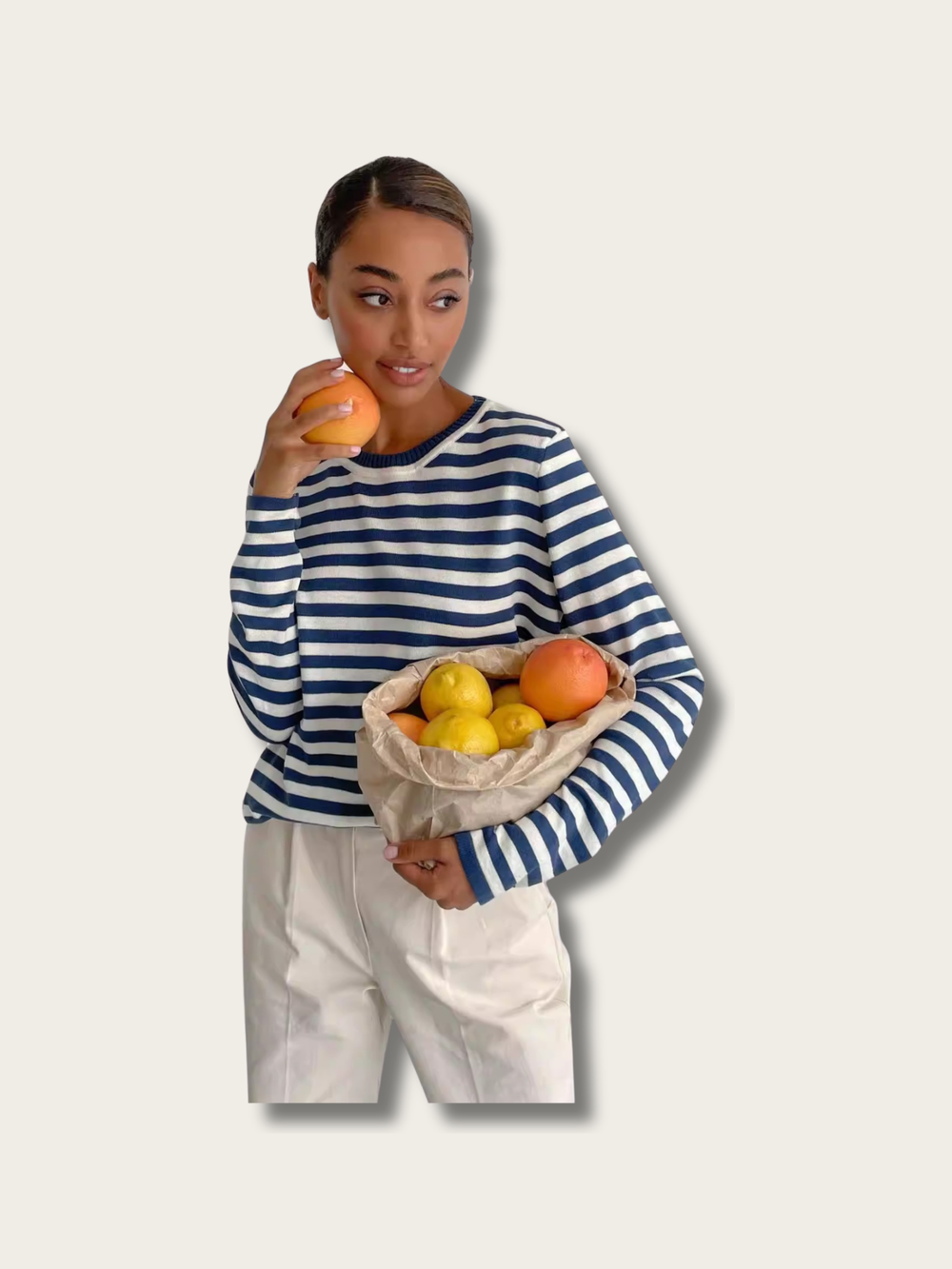 Striped Harmony Sweater - #ffc0cb:Pink
