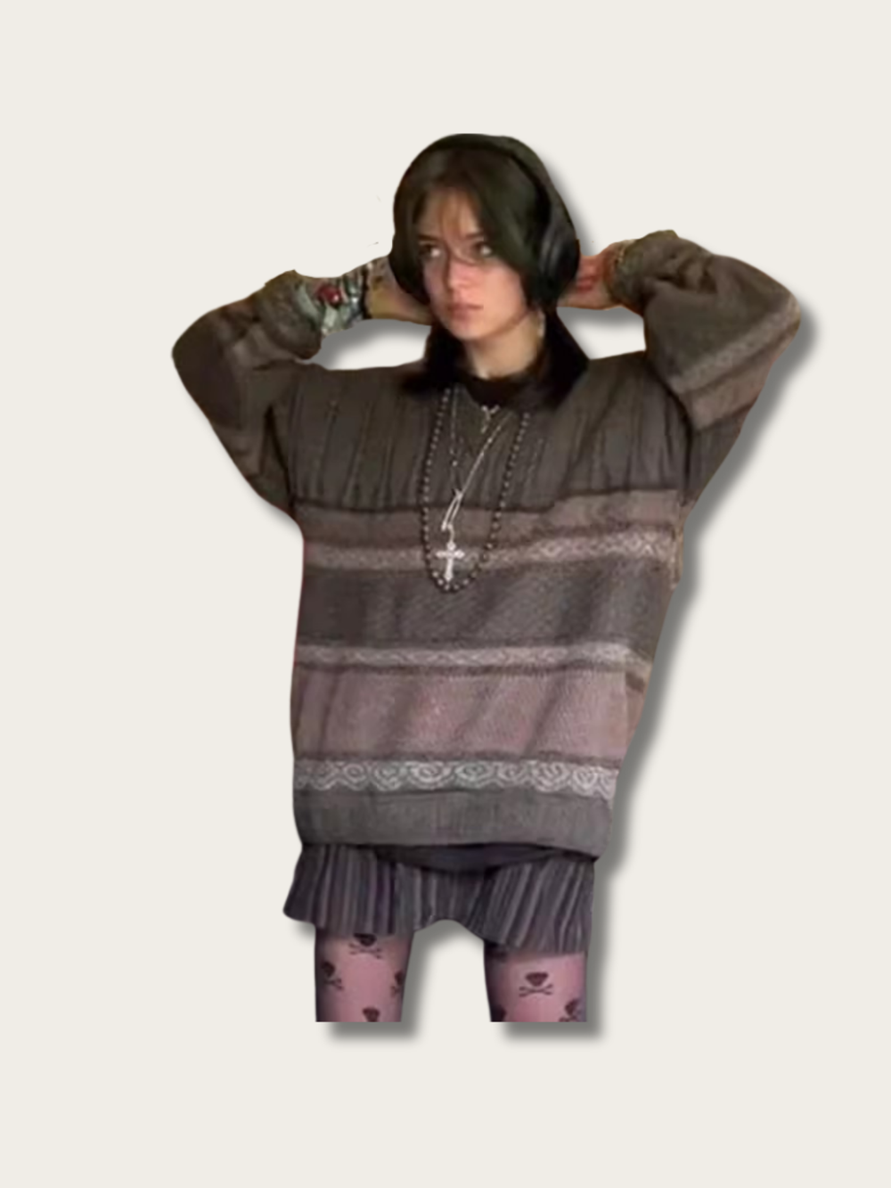 Earthy Comfort Japanese Sweater - L