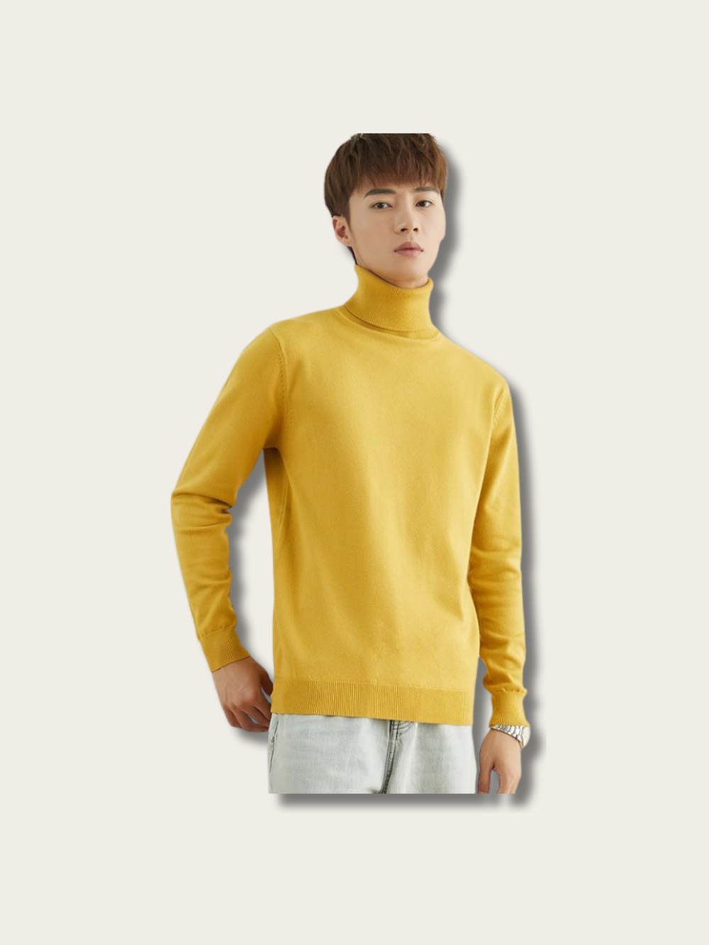 Turtleneck Elegant Comfort Japanese Sweater - #ffc0cb:Pink