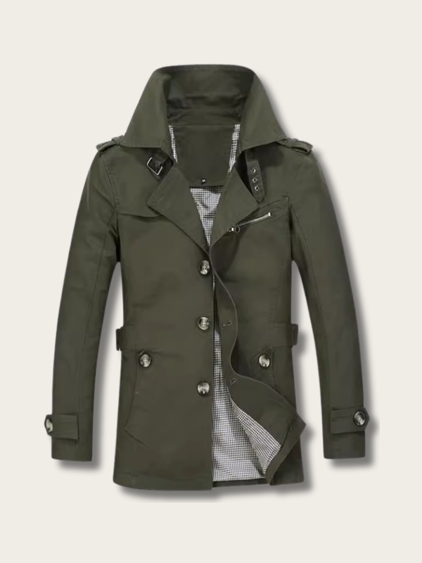 Metro Command Trench Jacket - #808000:Olive Green