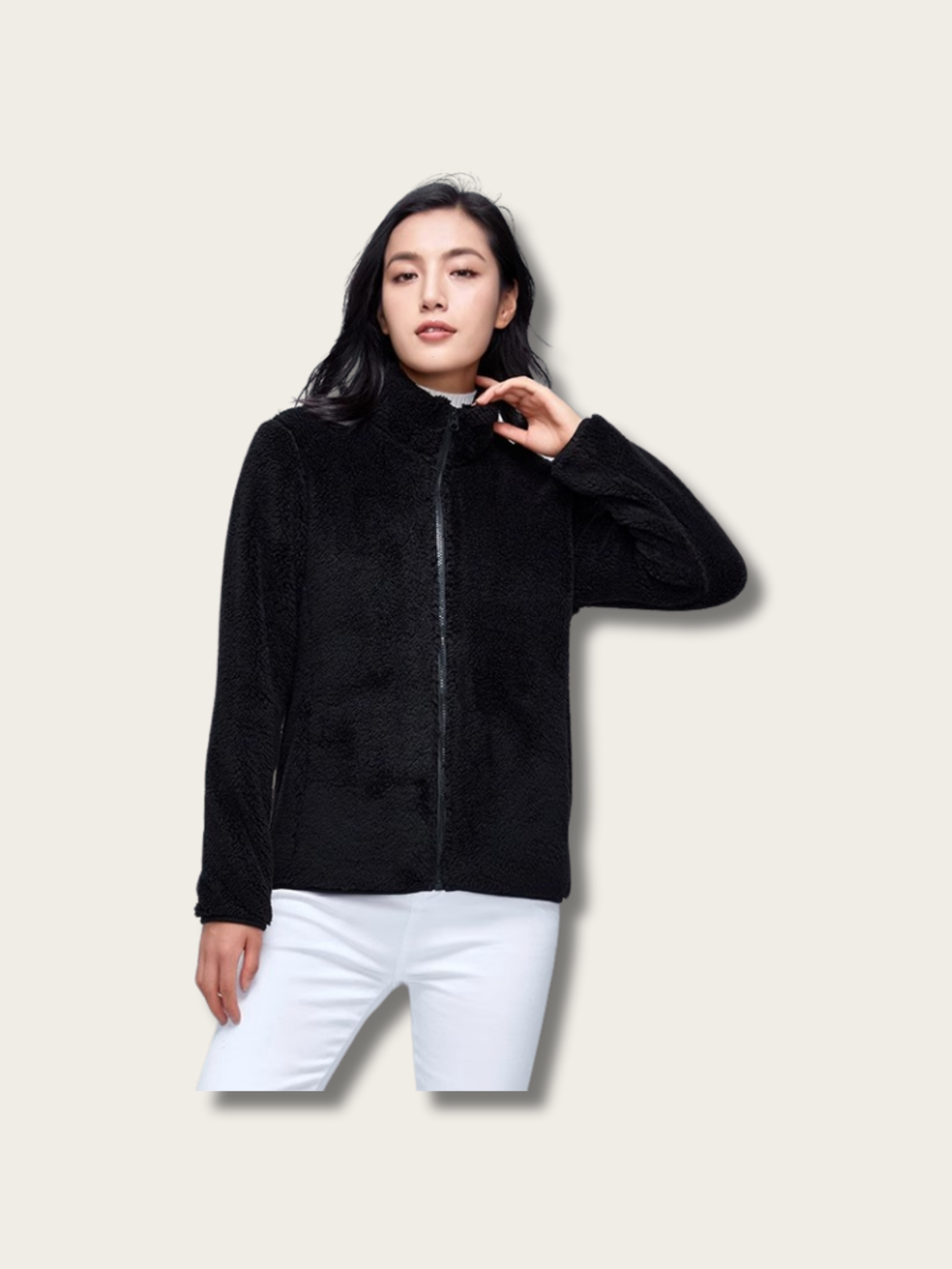 Cozy Wool Women's Jacket - black:Black