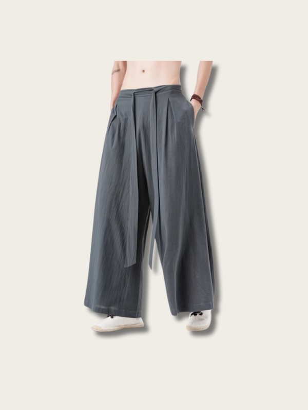Zenith Flow Wide-Leg Linen Pants - Medium