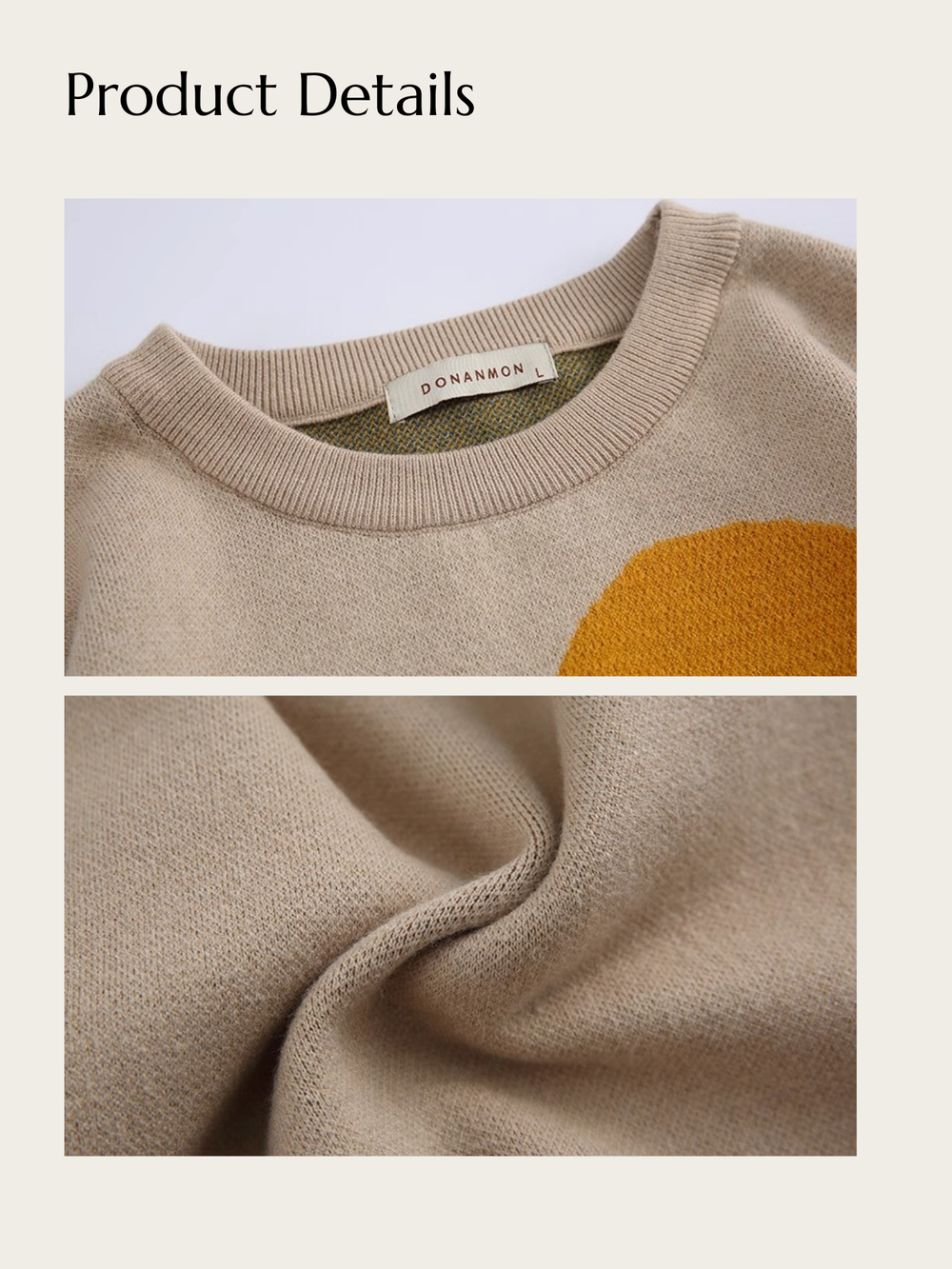 Cat Night Silhouette Knit Sweater - black:Black